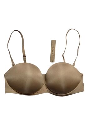 Skims Ultimate Push Up Plunge Strapless Bra Clay Tan Bra 34C NWT